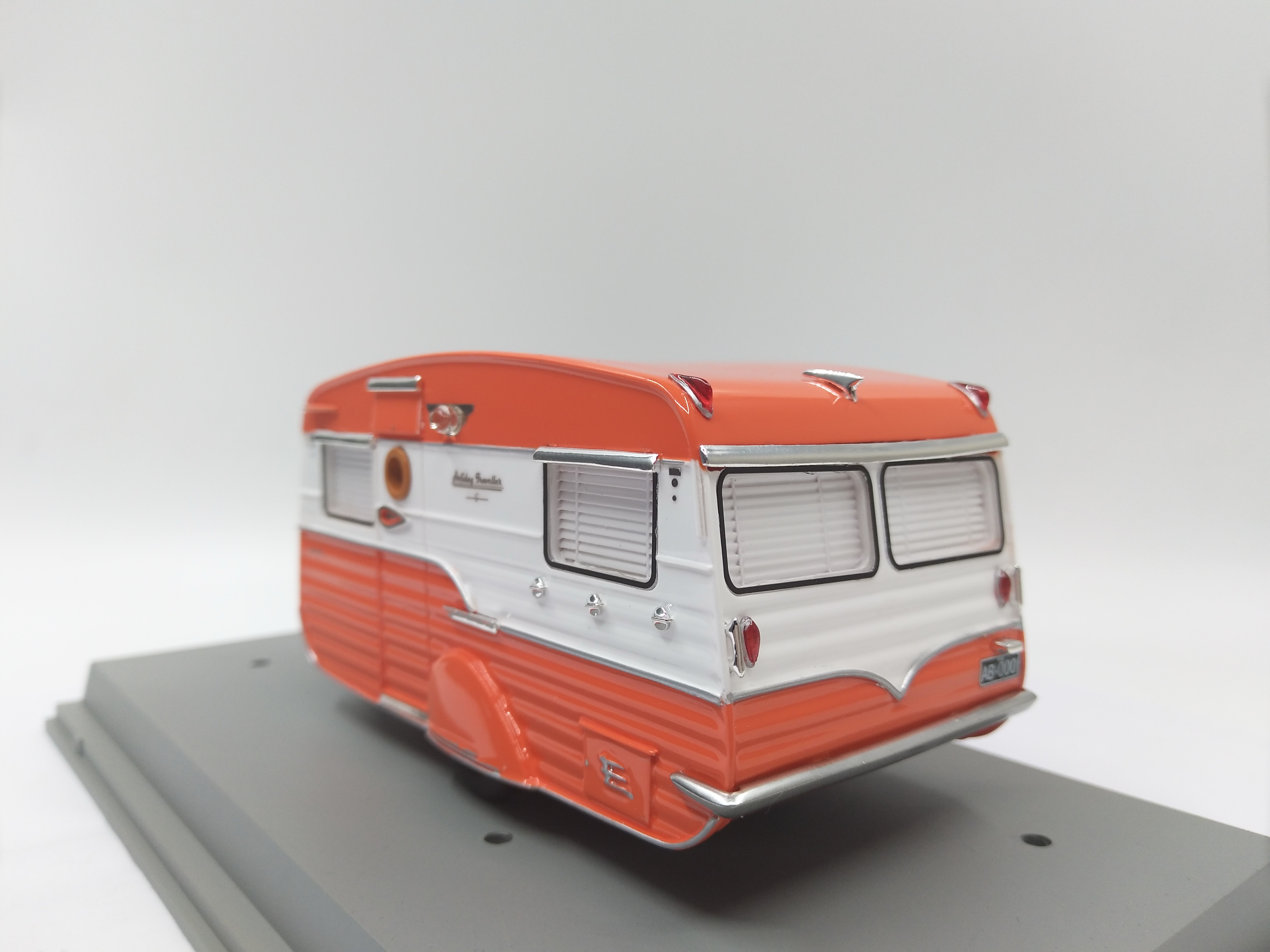 Orange Caravan 1/43  trailer resin collectible car model 