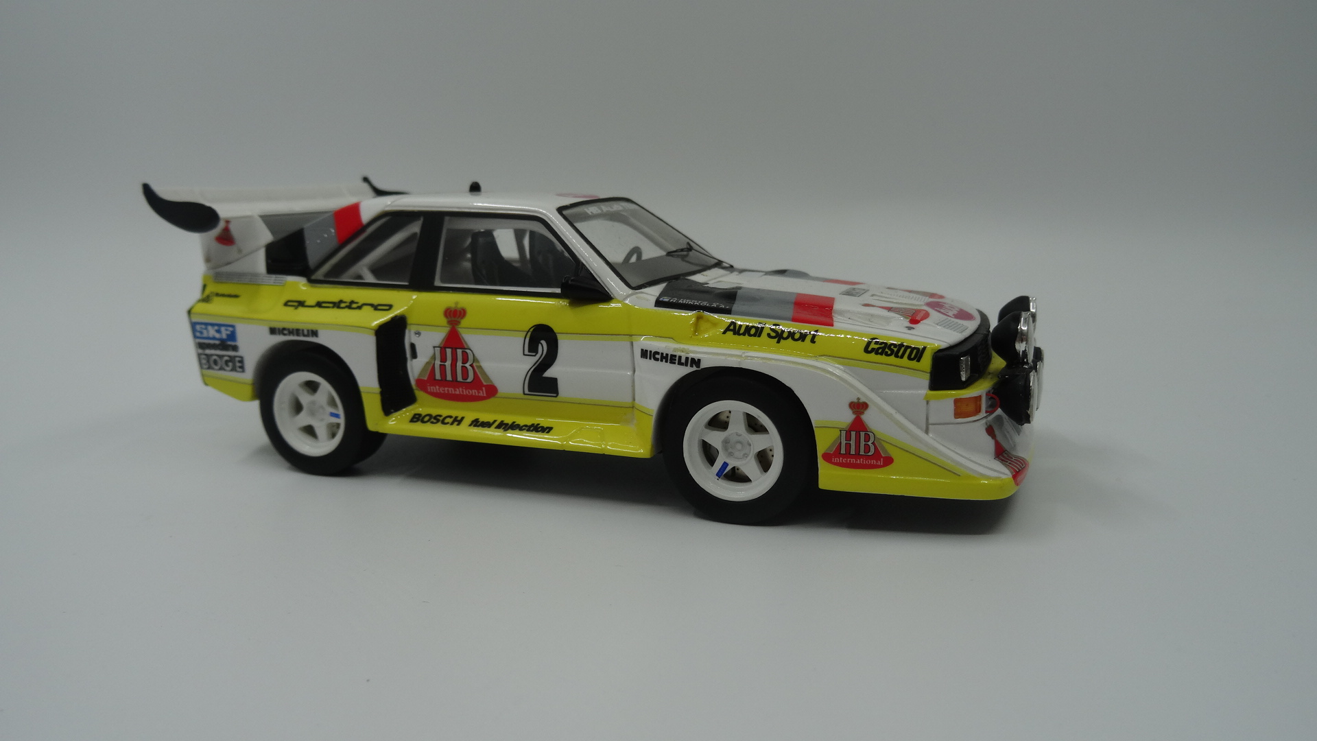 Yellow Rally Racing 1/18 car model collectable 