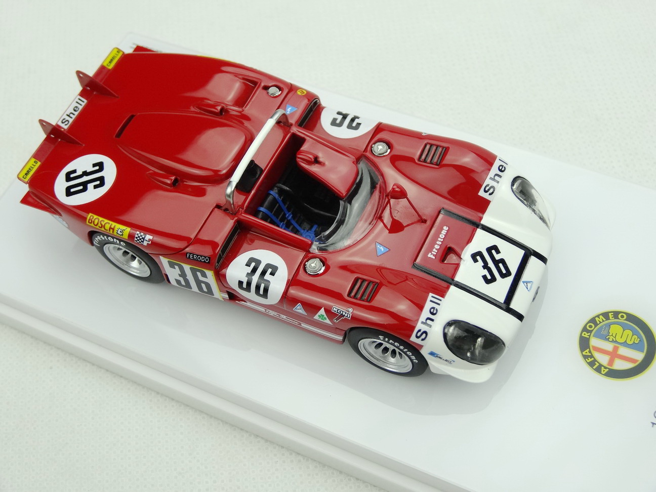 TSM 1/43 bright red rally racing model collectable 