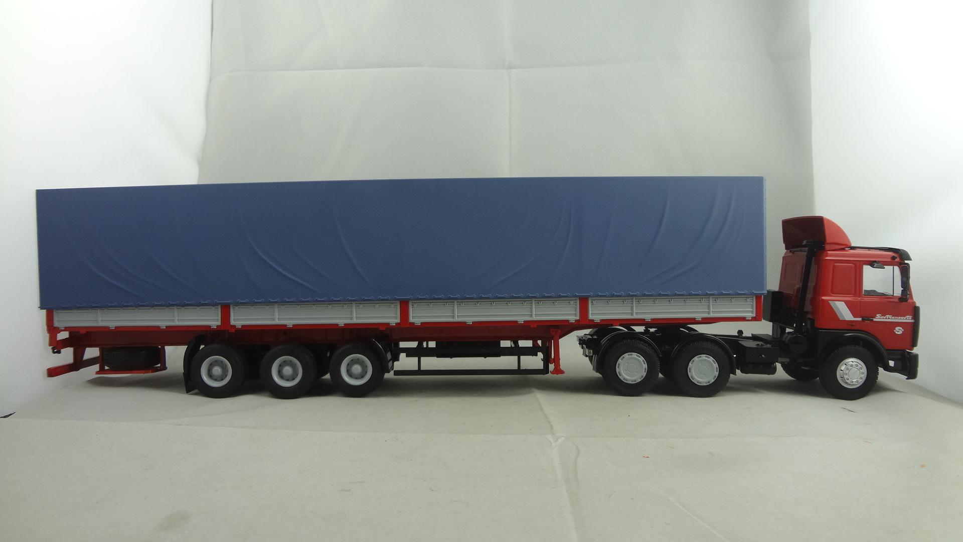 Diecast Ma-6422 cabine with 9758 trailer model truck 