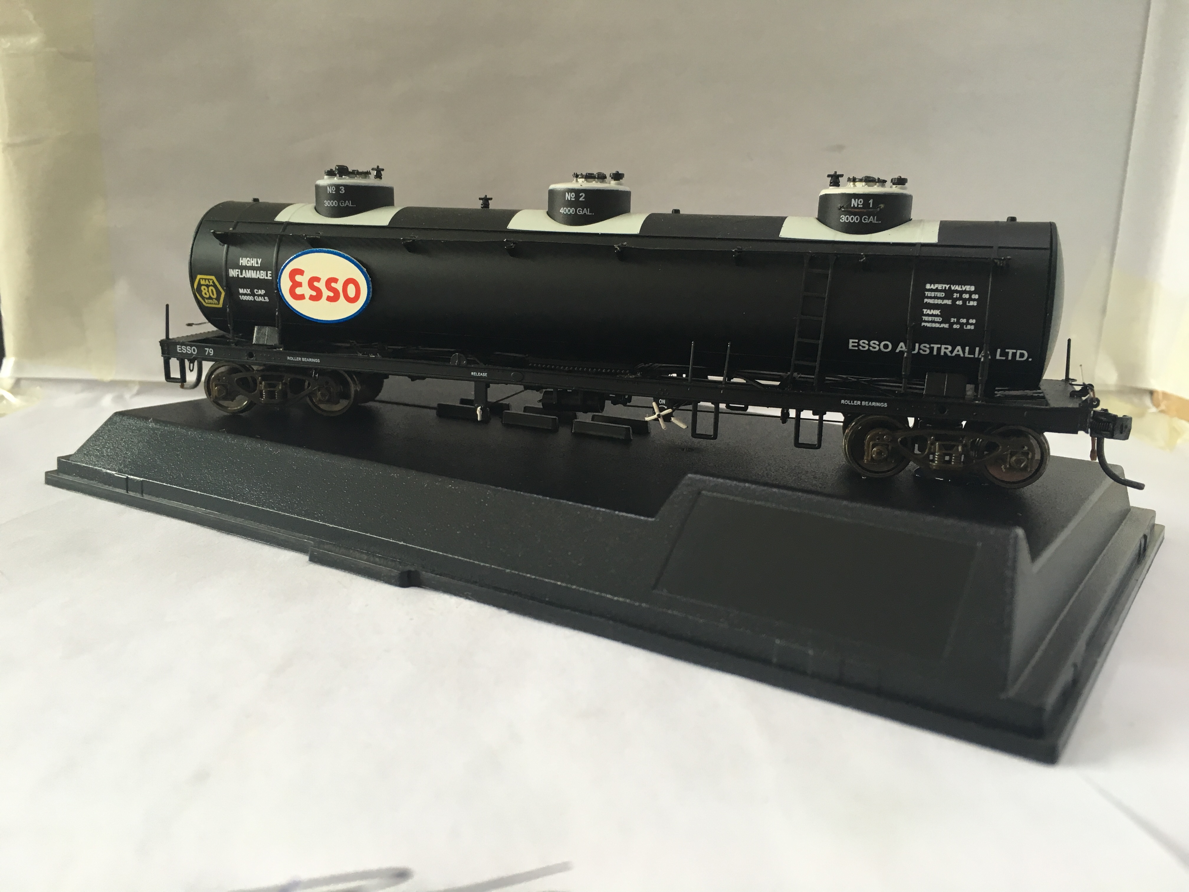Black Single Carriage Plastic Aussie train model collectible  