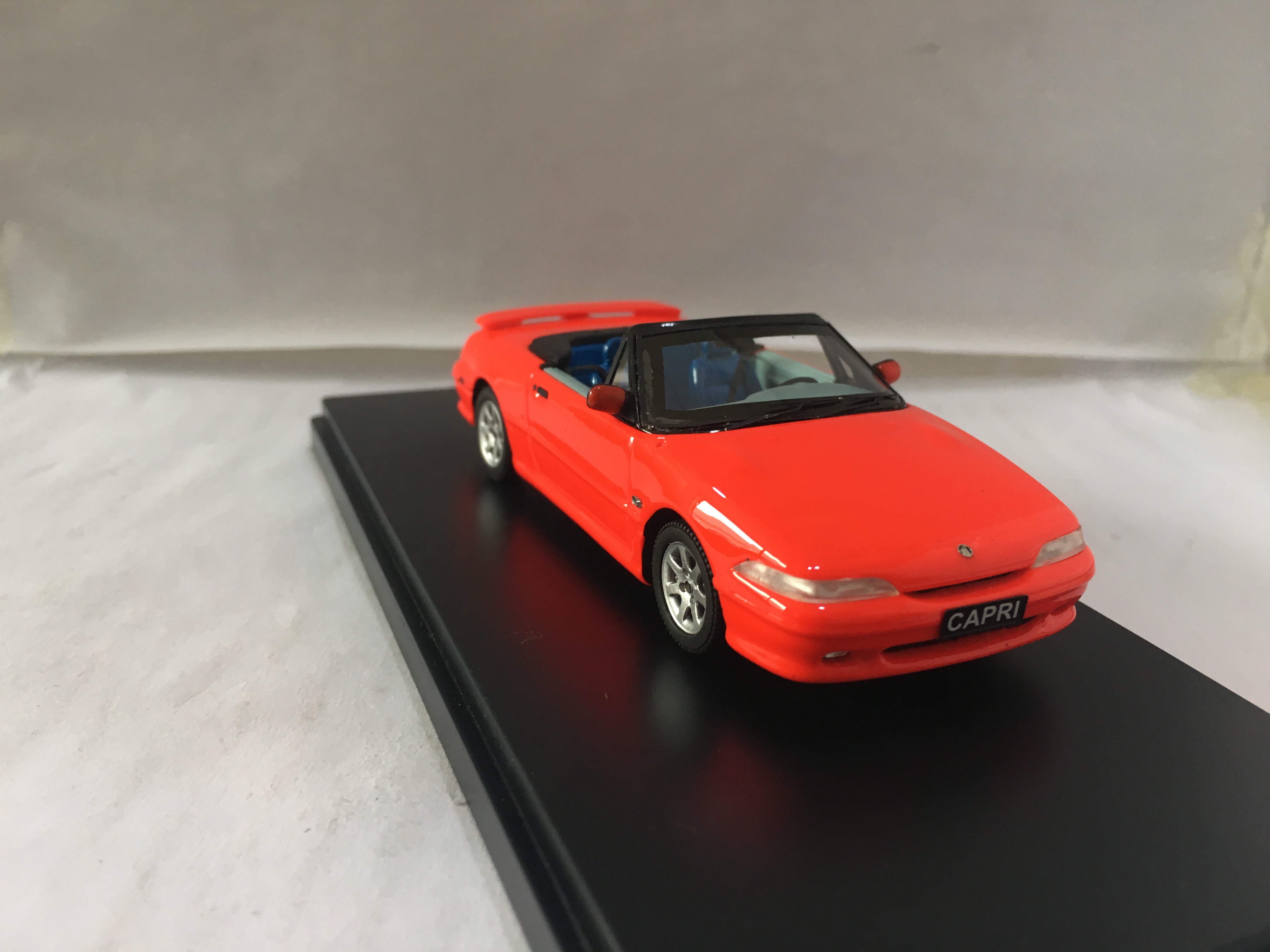 Red Ford capri 1/43 scale model collectible